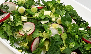 Salata cu verdeturi de sezon